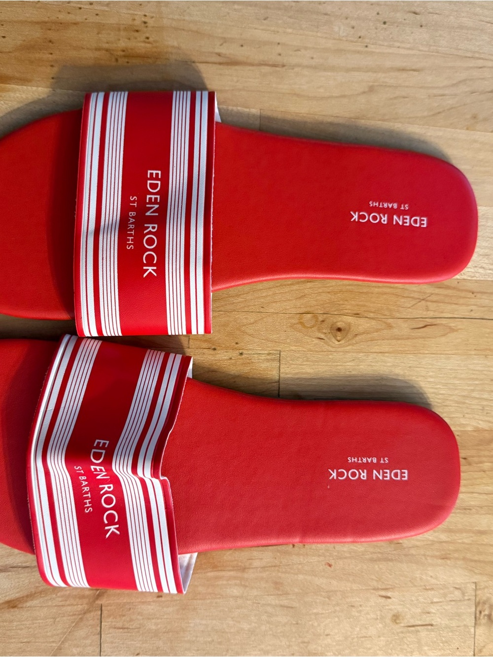 NWOT Eden Rock St. Barths Red Slide Sandals